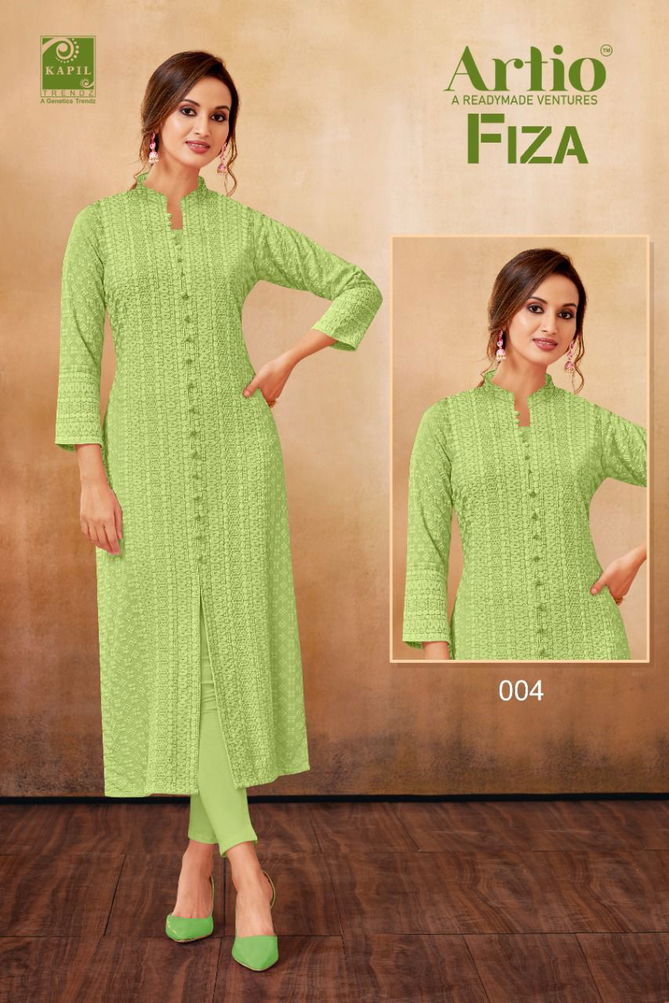 KAPIL FIZZA Fancy Ethnic Wear Rayon Designer Kurtis Collection